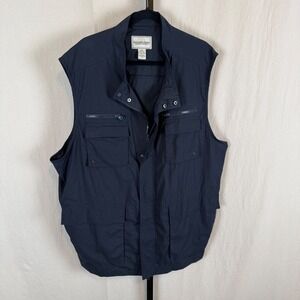 Boulder Creek Trading Company Mens 3XL Navy Blue Utility Fishing Cargo Vest